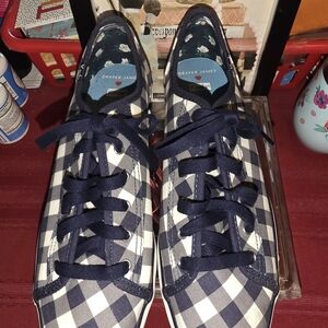 Draper James x Keds Navy Gingham Sneakers